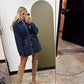 Retro Sweater Dress (Navy)