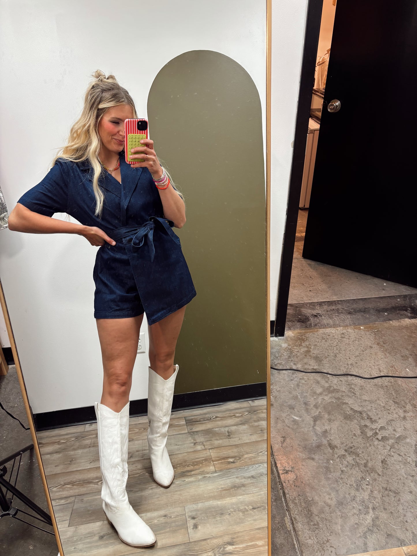 Skyla Denim Romper