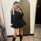 Mistletoe Velvet Dress (Black)