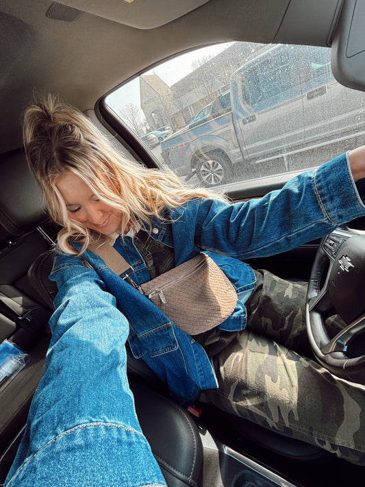 Suede Westlyn Bum Bag (Dark Taupe)