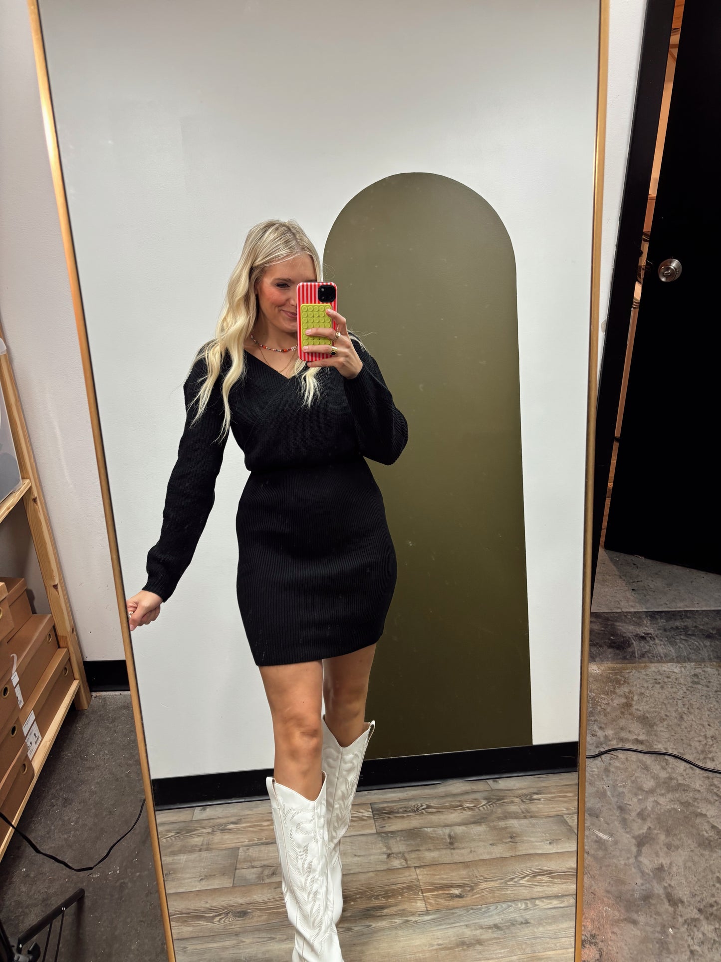 Noemi Sweater Dress (Black)