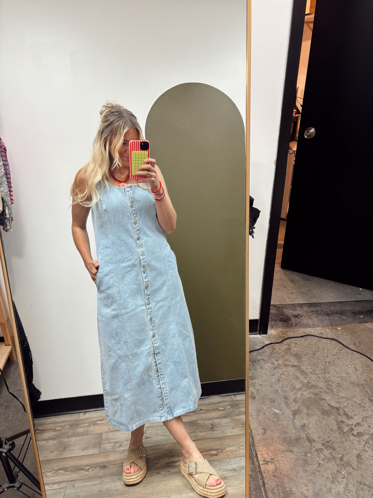 Julia Denim Maxi Dress