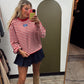Jayhawk Stitch Stripe Top