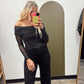 Catalina Off Shoulder Top (Black)