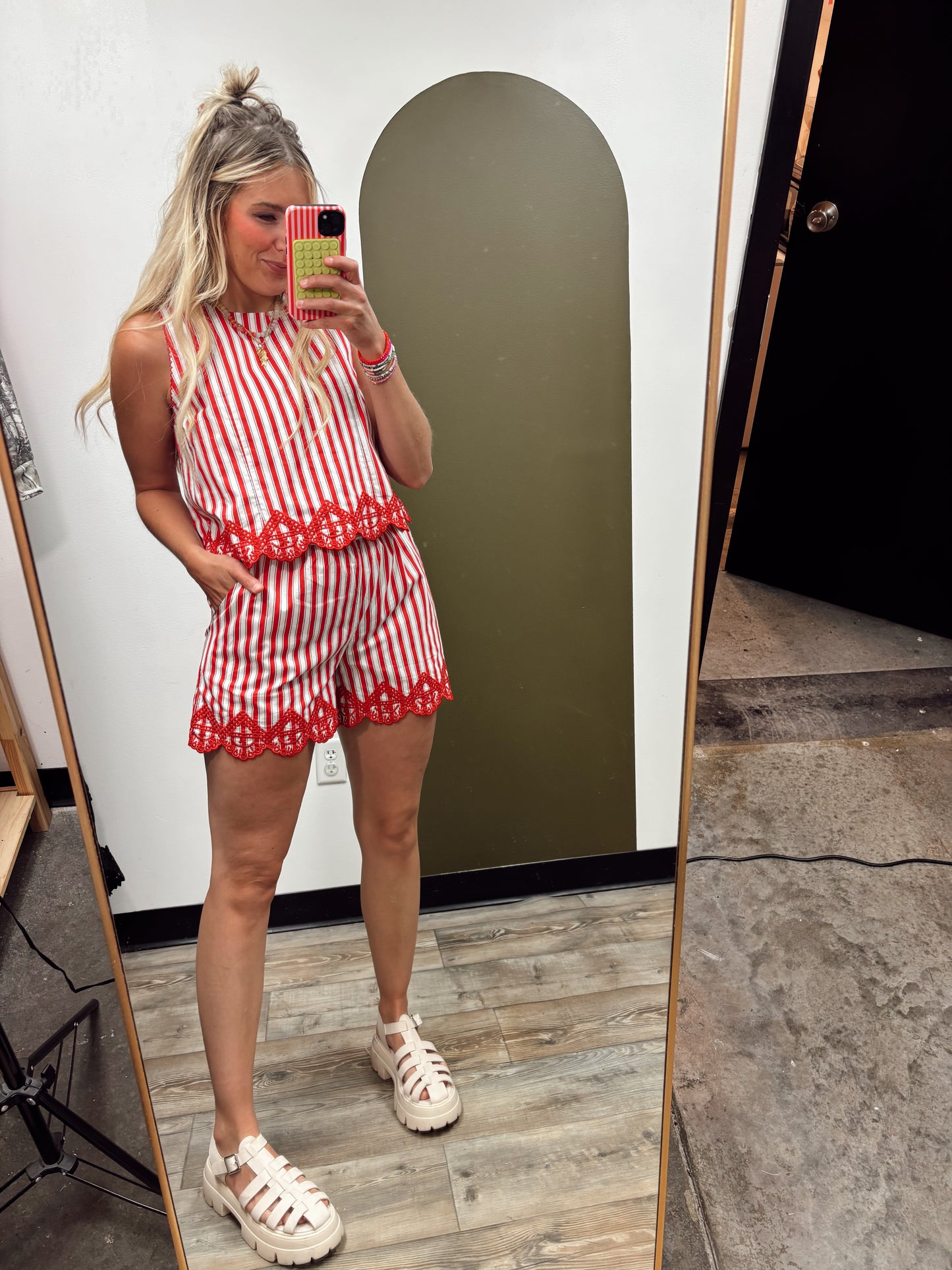 American Nights Stripe Short Set