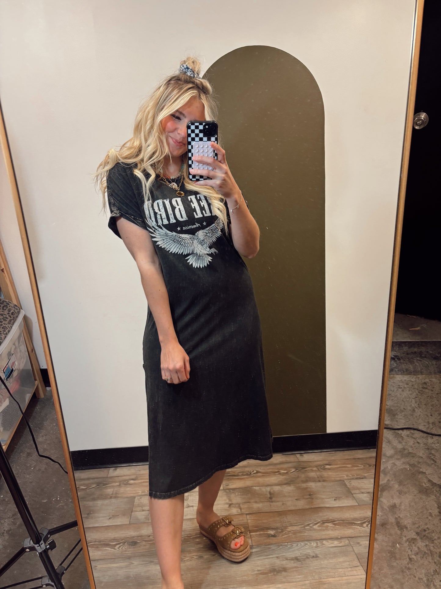 Free Bird Graphic Midi