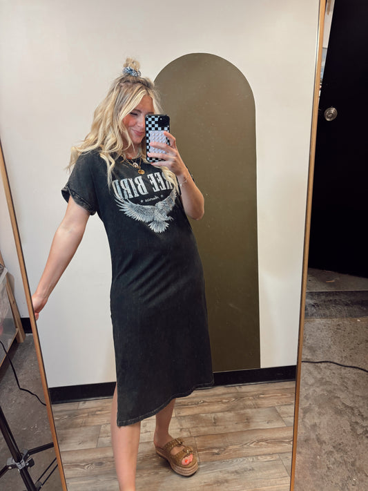 Free Bird Graphic Midi