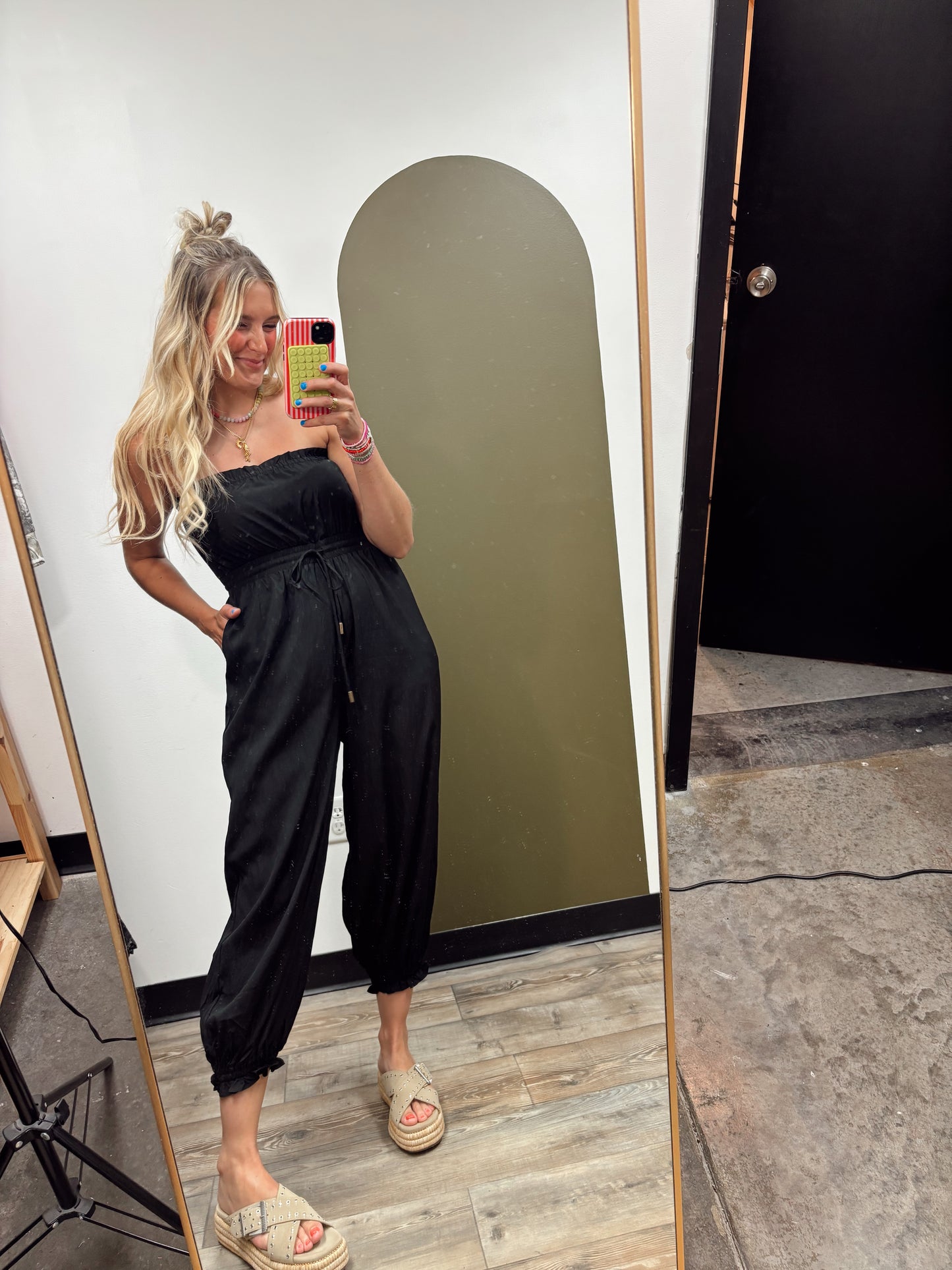 Capri Balloon Jumpsuit (Black)