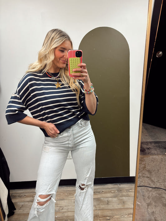 Sipping Seaside Sweater (Navy)