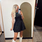 Heide Faux Suede Dress (Black)