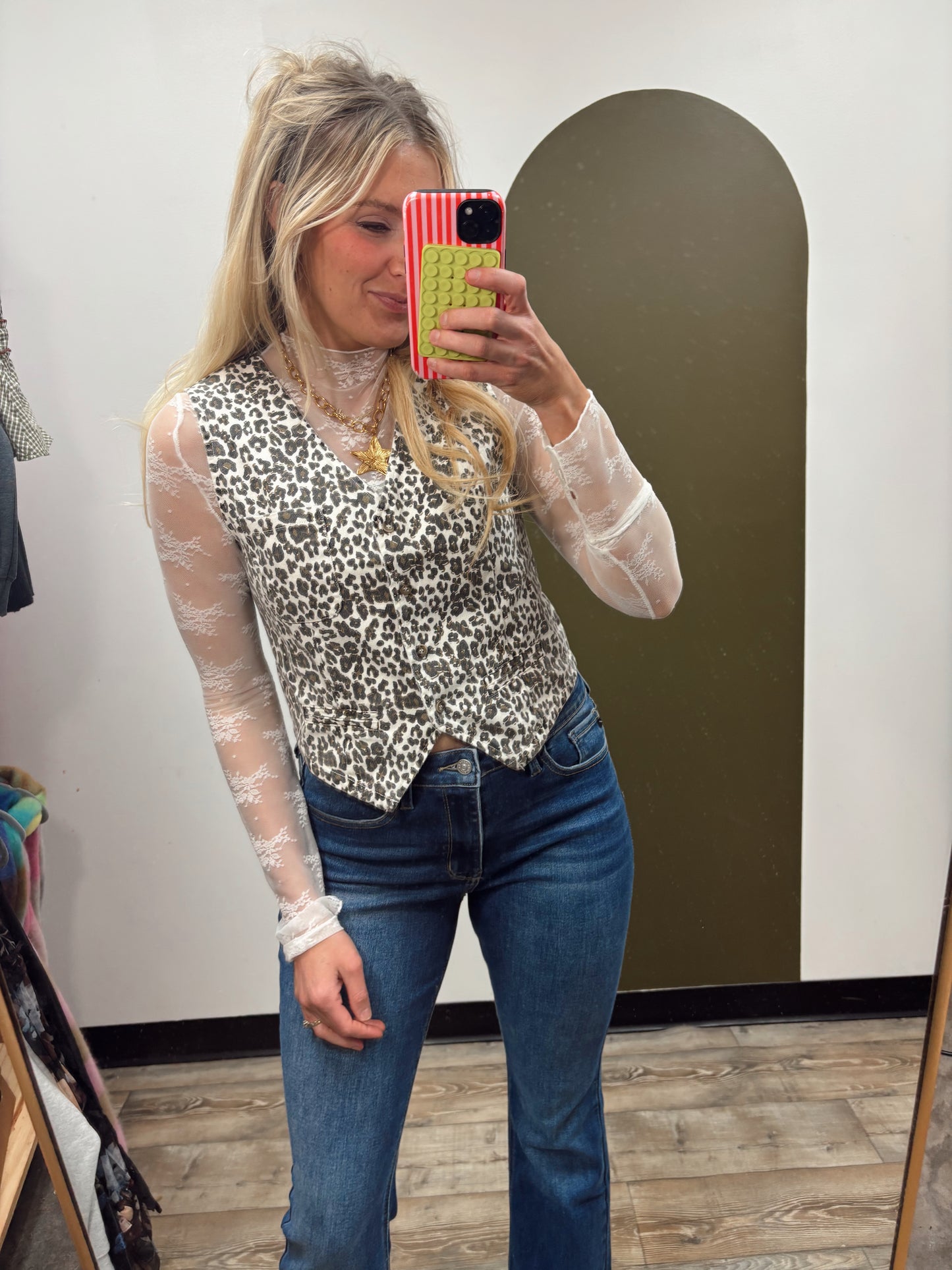 Rawr Leopard Print Vest