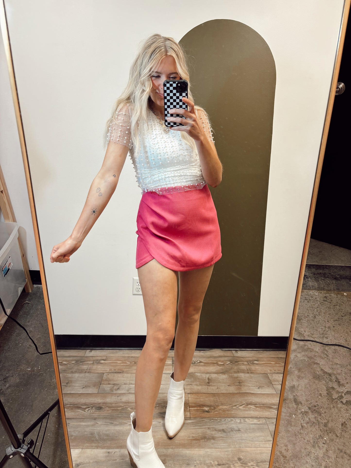 Tulips And Roses Skort