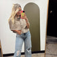 Button Front Cape Top (Taupe)