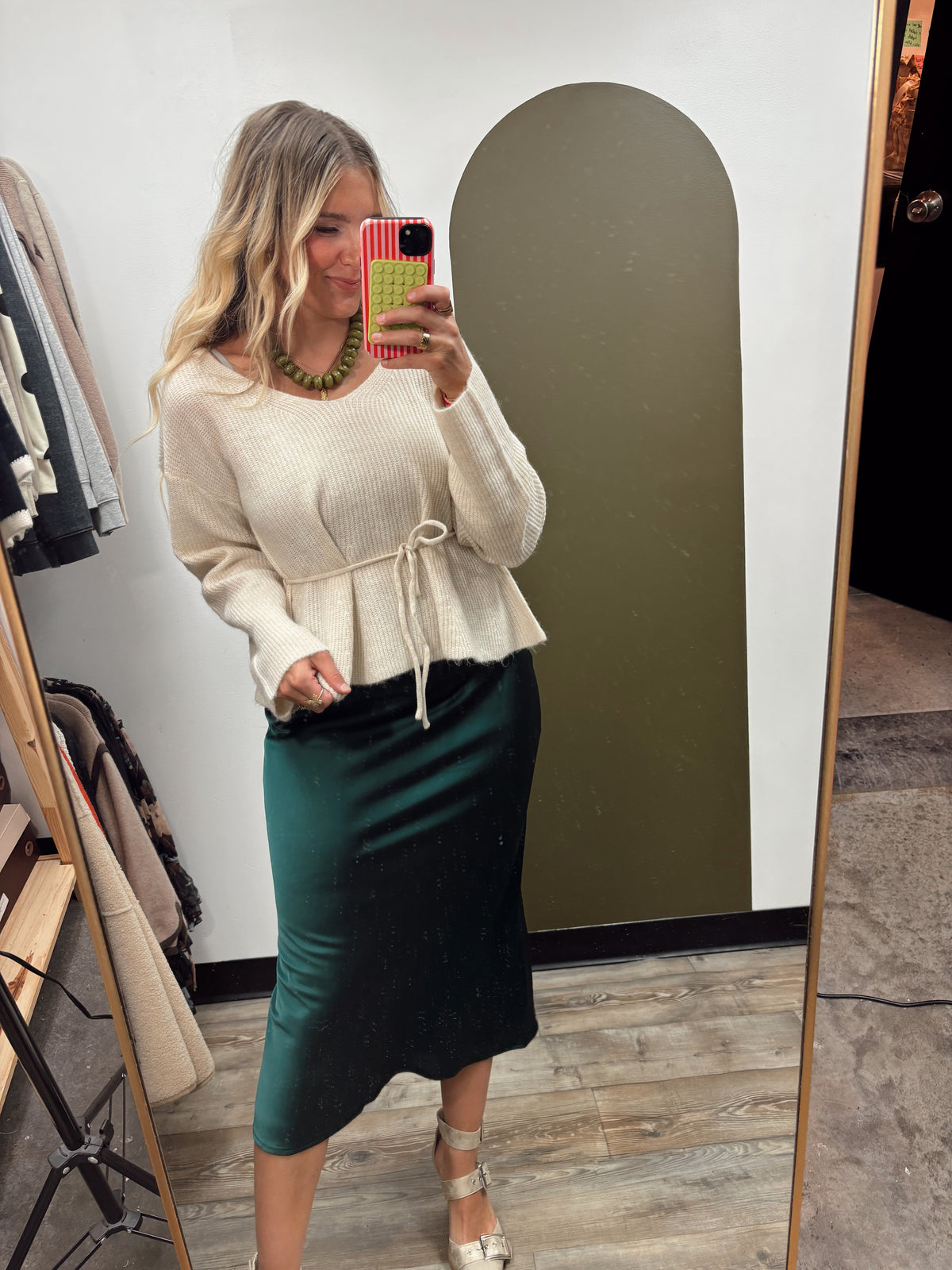 Tana Tie Sweater (Cream)