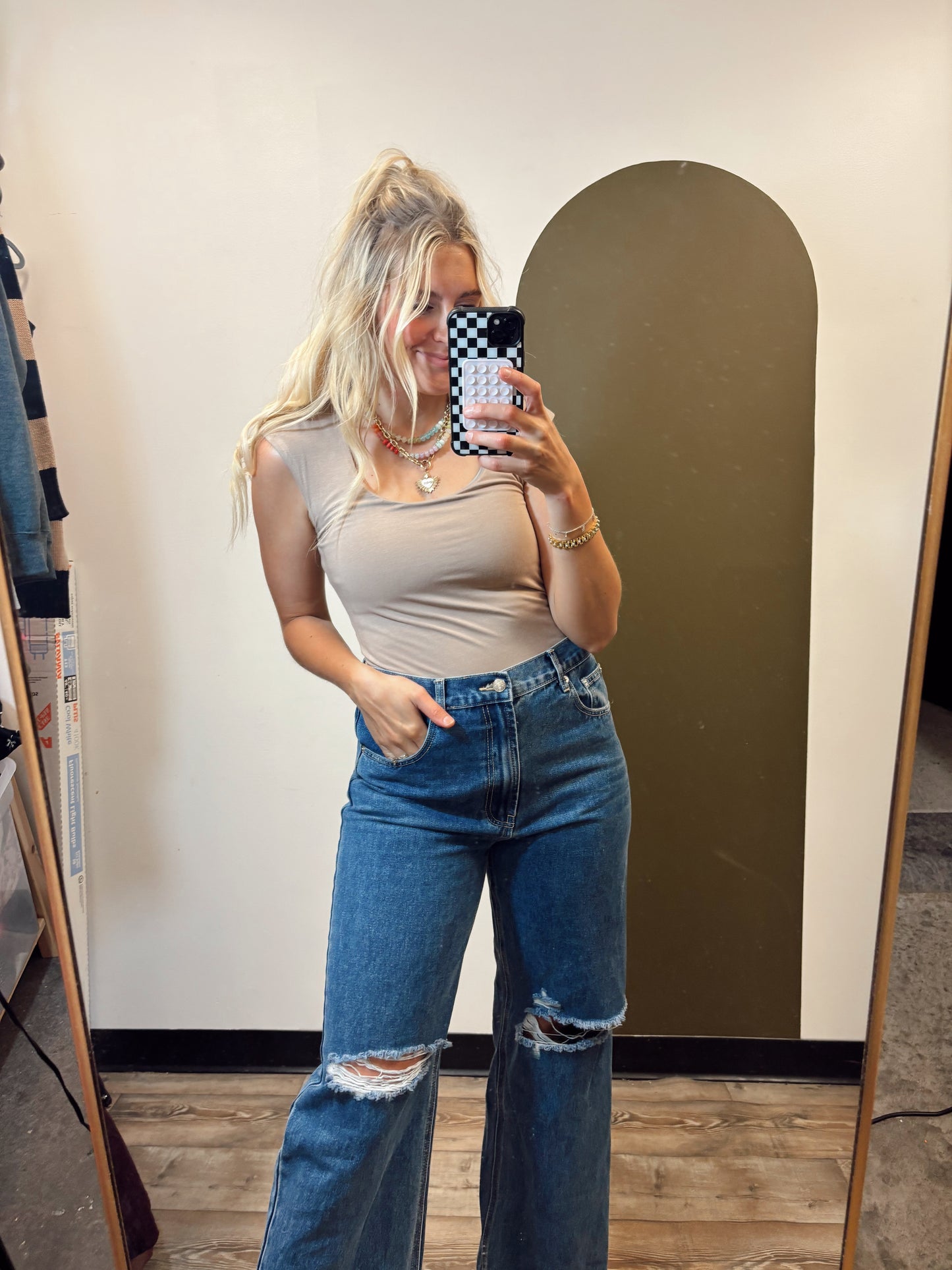 Khloe Scoop Top (Khaki)