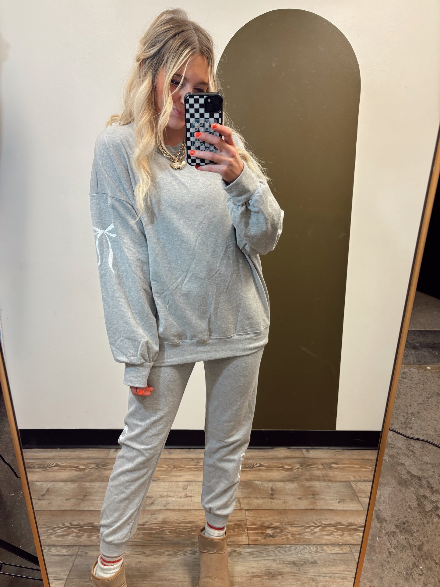Babe In Bows Set (Grey)