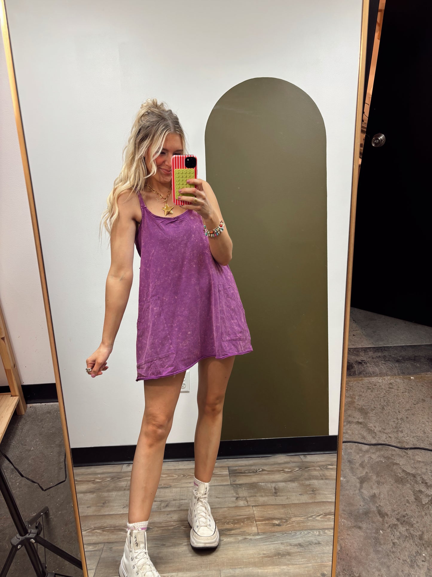 Weekend In Sneakers Dress (Purple)