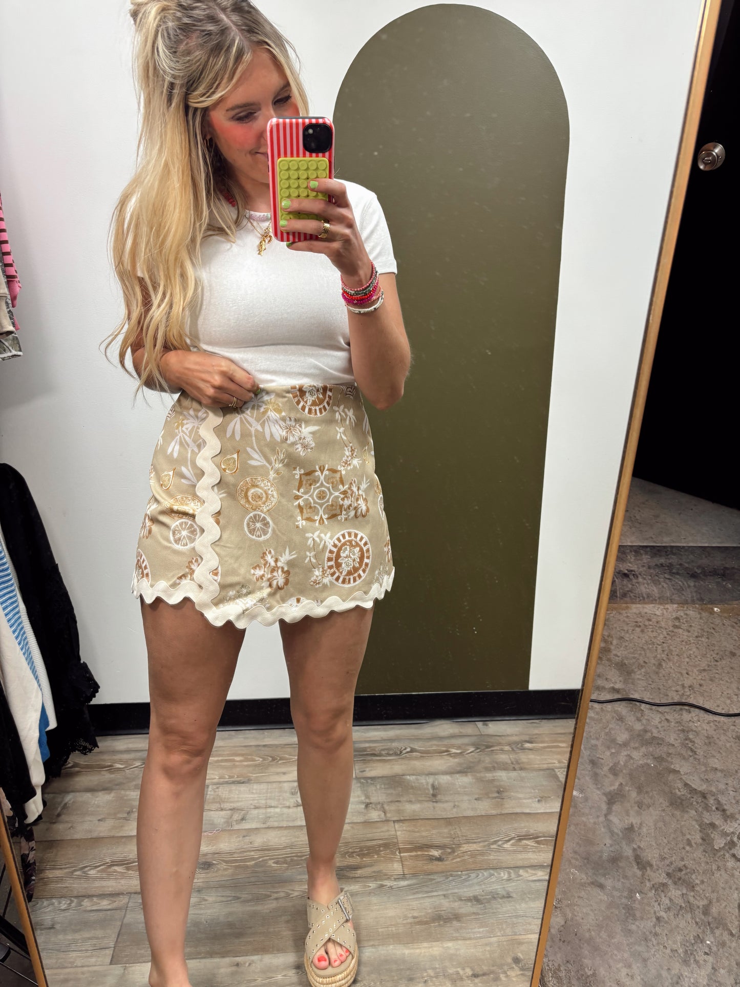 Vacation Mode Print Skort