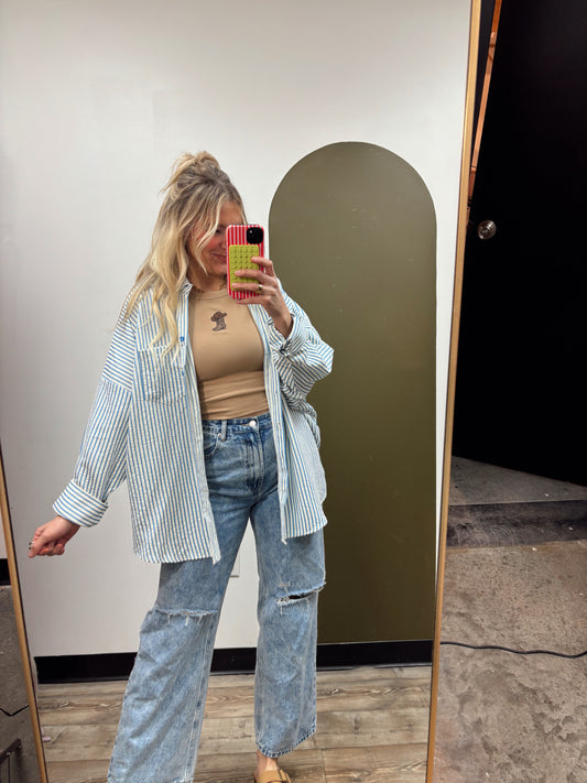 Camryn Stripe Top (Blue)