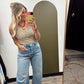 Krista Stripe Tank (Taupe)