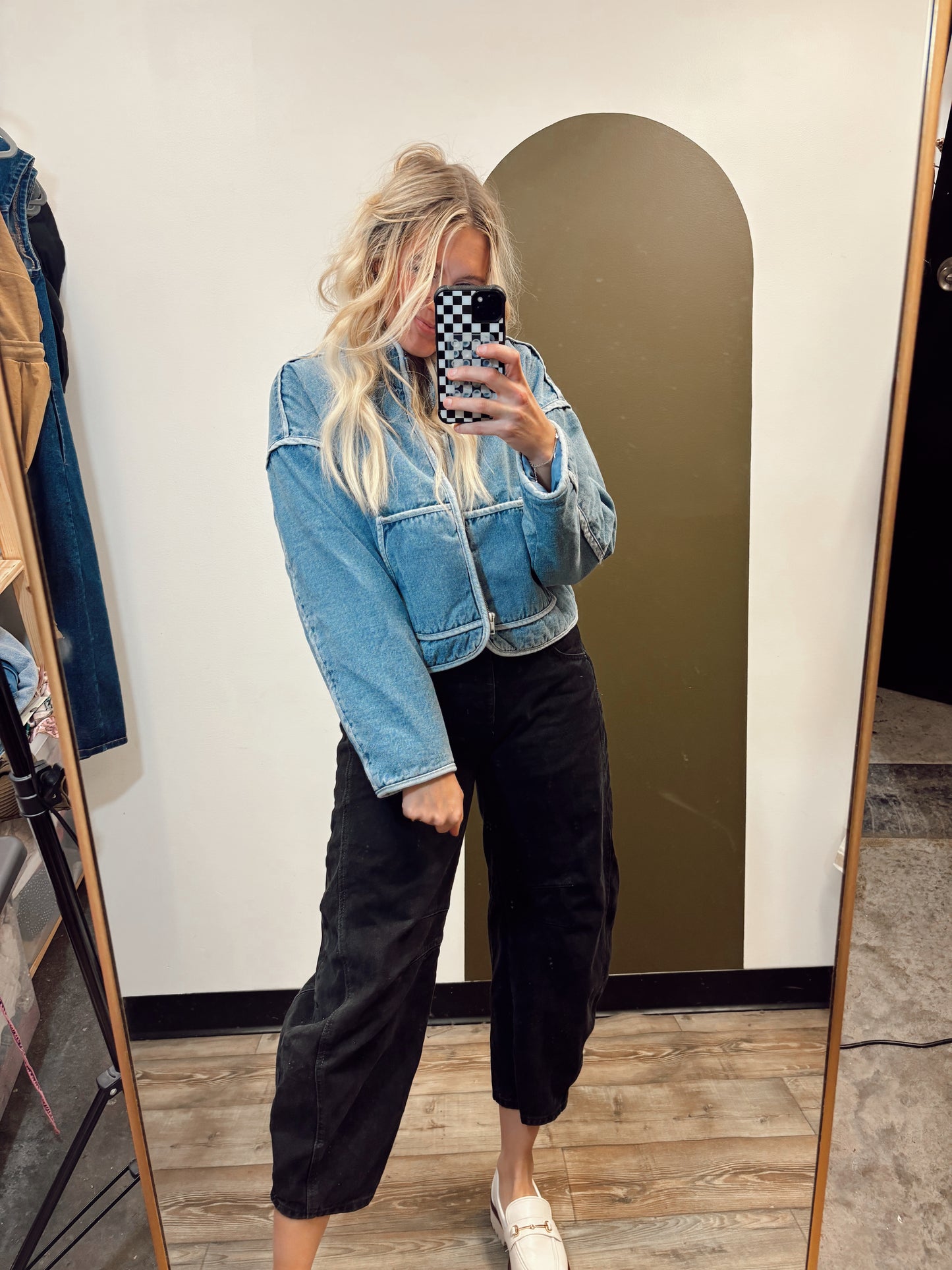 Laurel Denim Puff Jacket