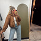 Ivey Bubble Hem Jacket (Camel)