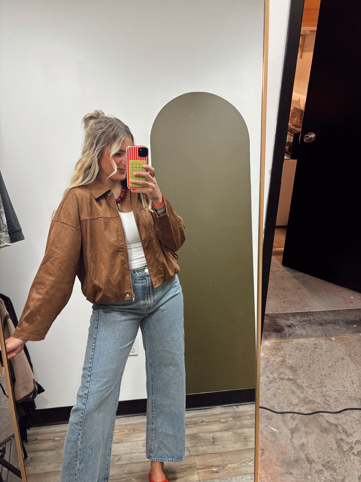 Ivey Bubble Hem Jacket (Camel)