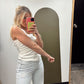 Rena Ruched Tank (White)