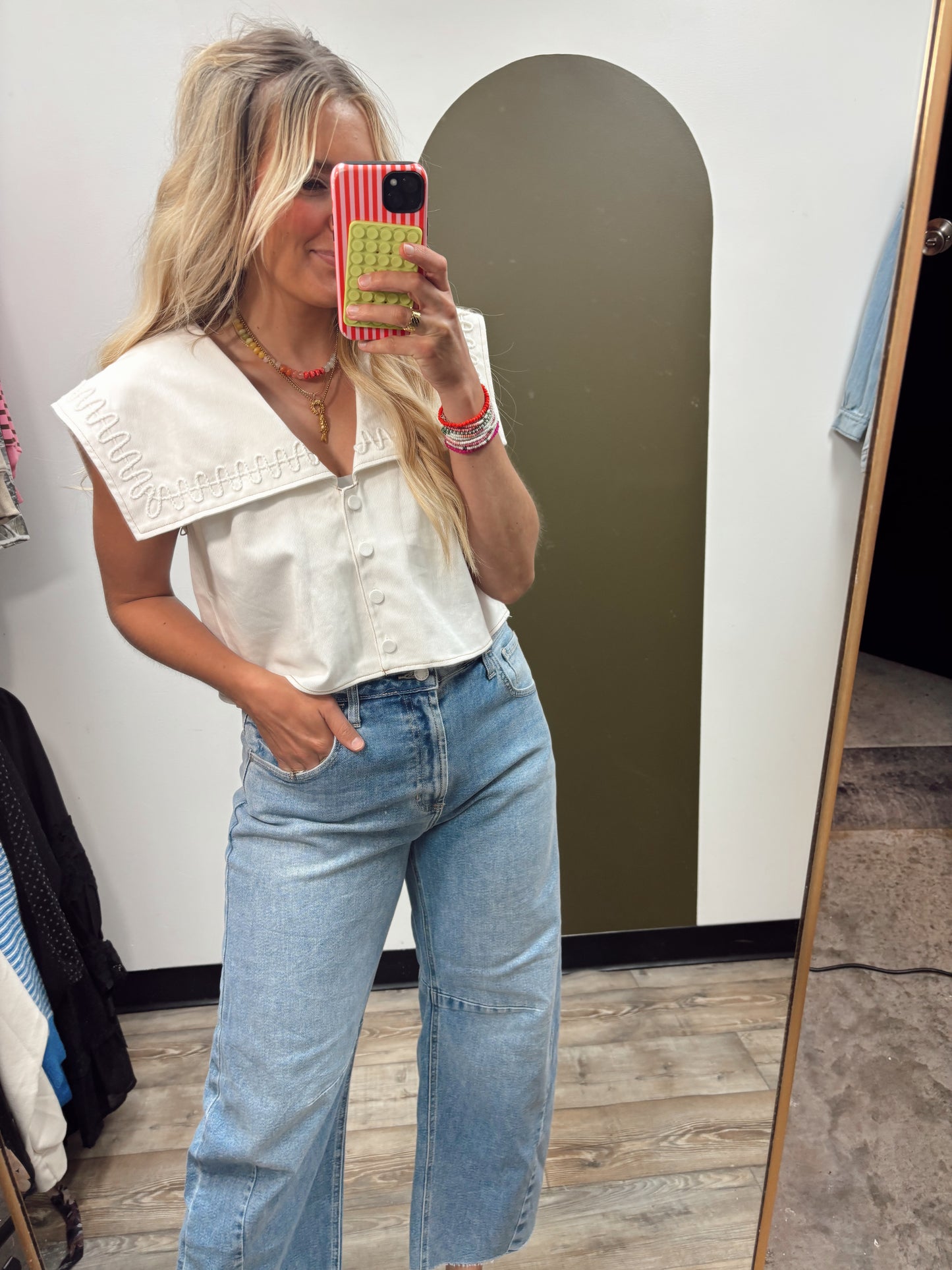 Cierra Detail Top (Cream)