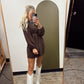 Sadie Front Tie Dress (Brown)