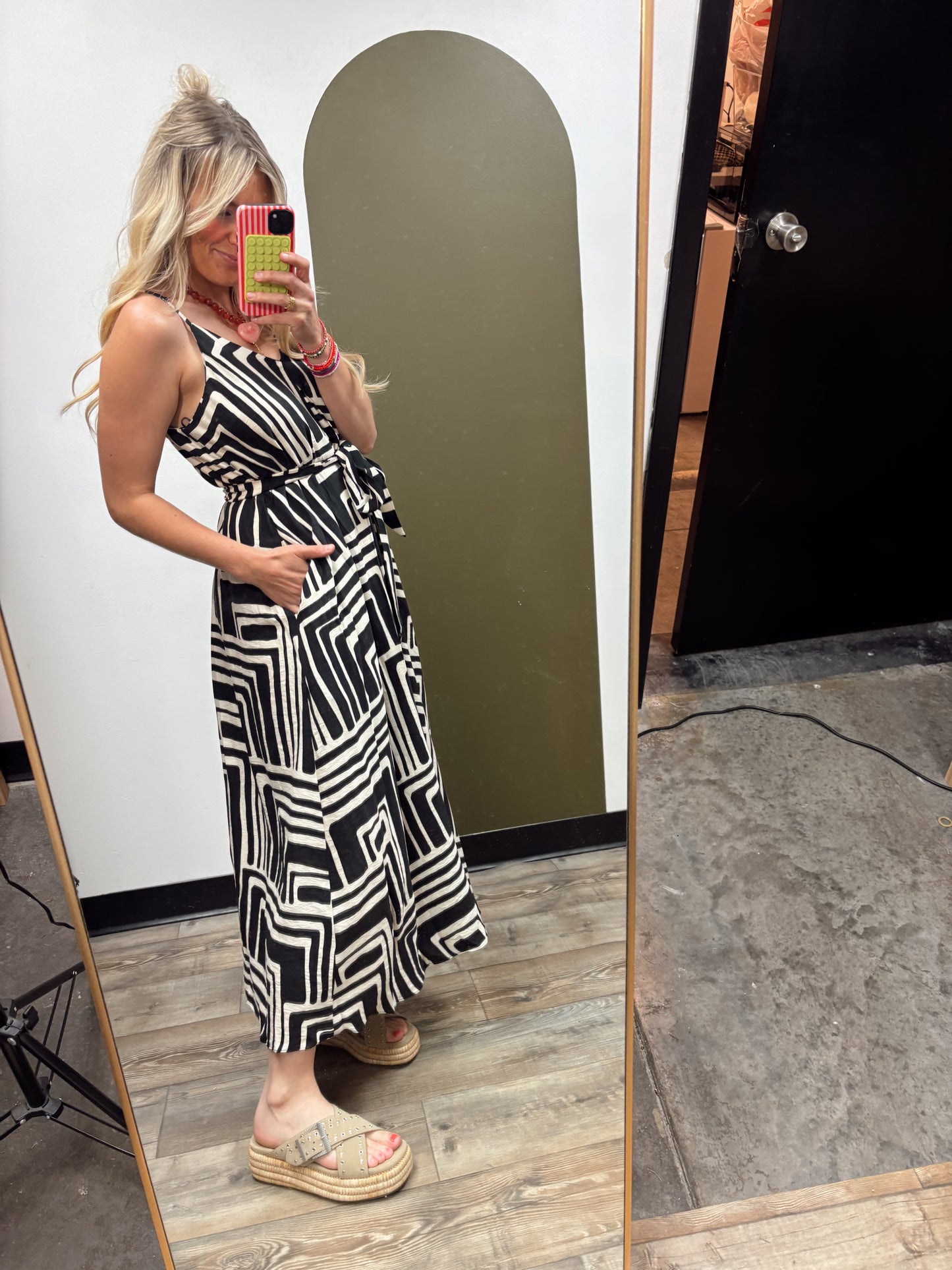 Mykonos Print Maxi Dress