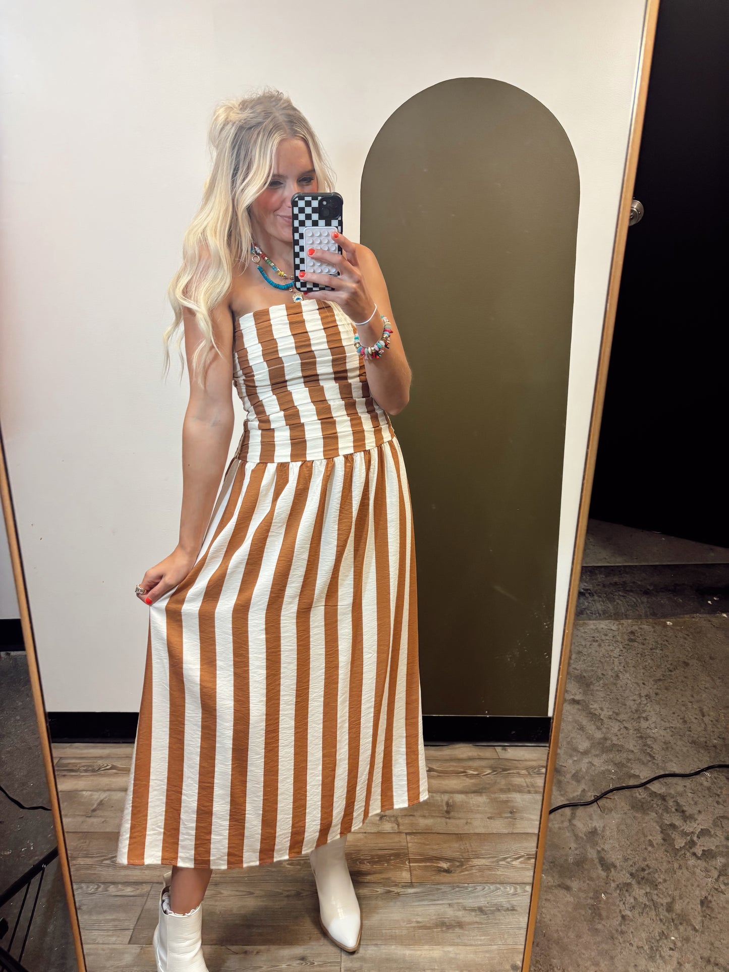 Mona Stripe Midi (Camel)