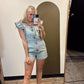 Victoria Ruffle Denim Romper
