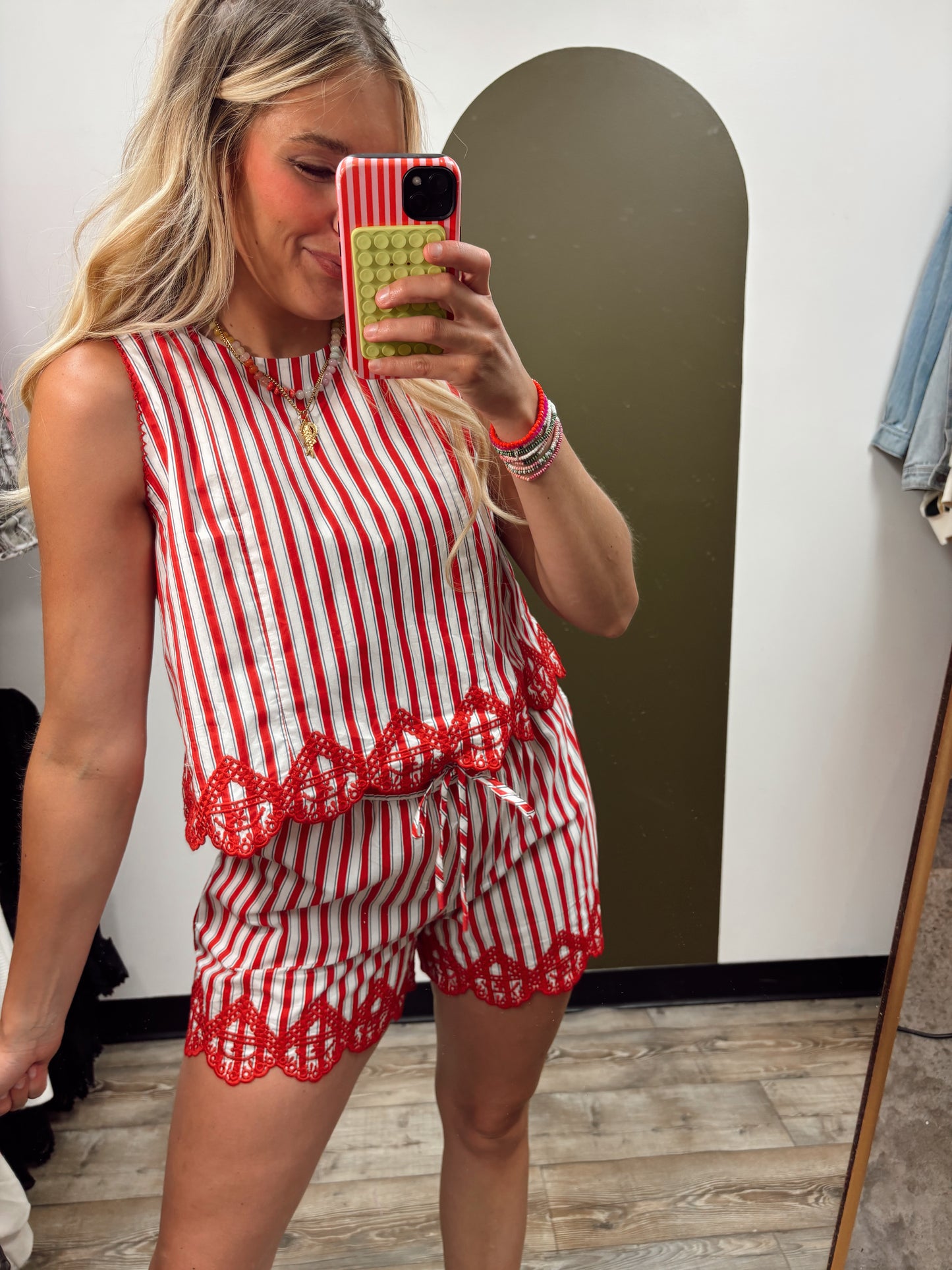 American Nights Stripe Short Set