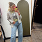 Ciela Stripe Cardigan (Grey)
