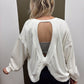 Cross Back Sweat Top (Cream)