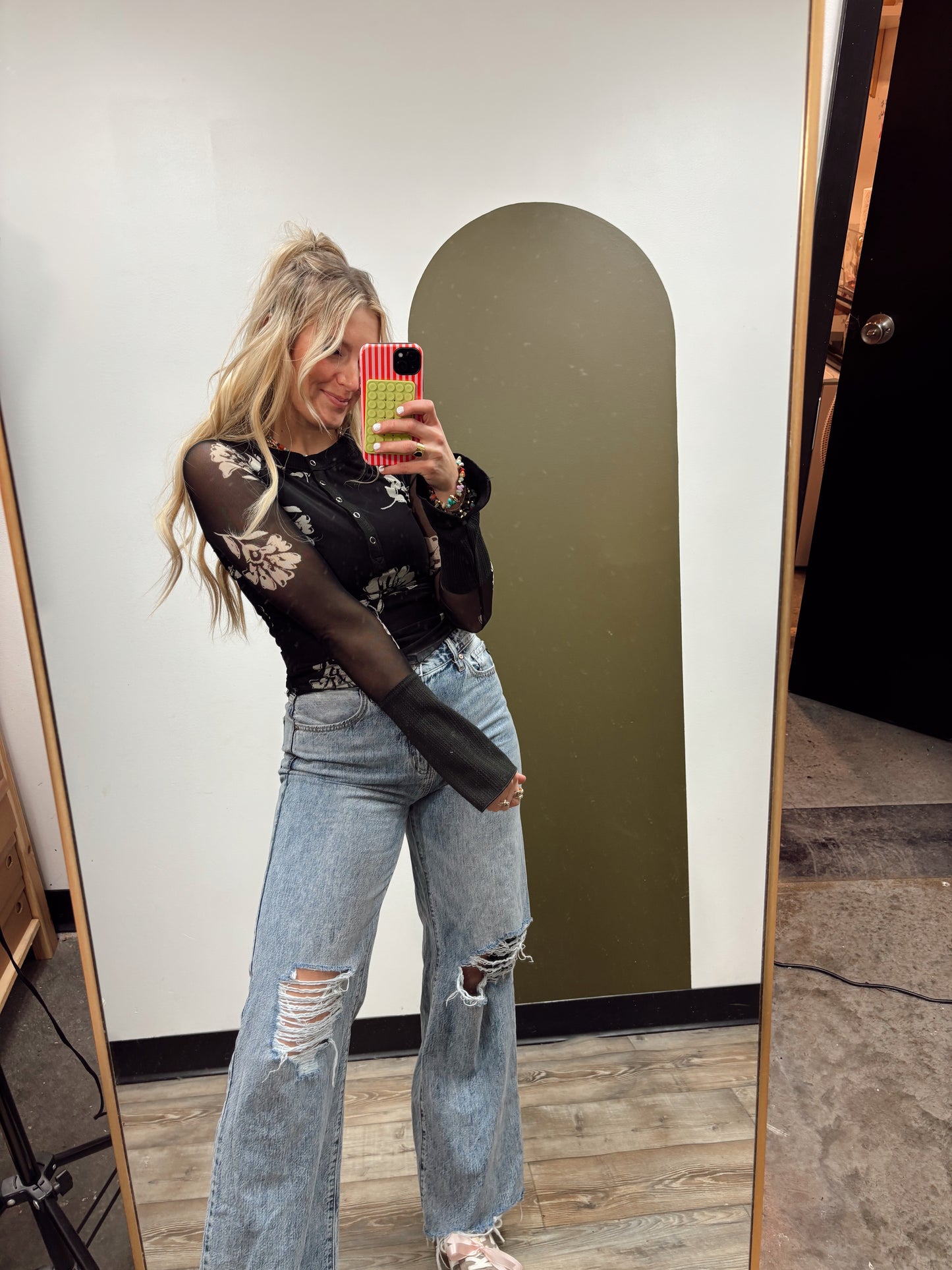 Annelle Henley Burnout Top