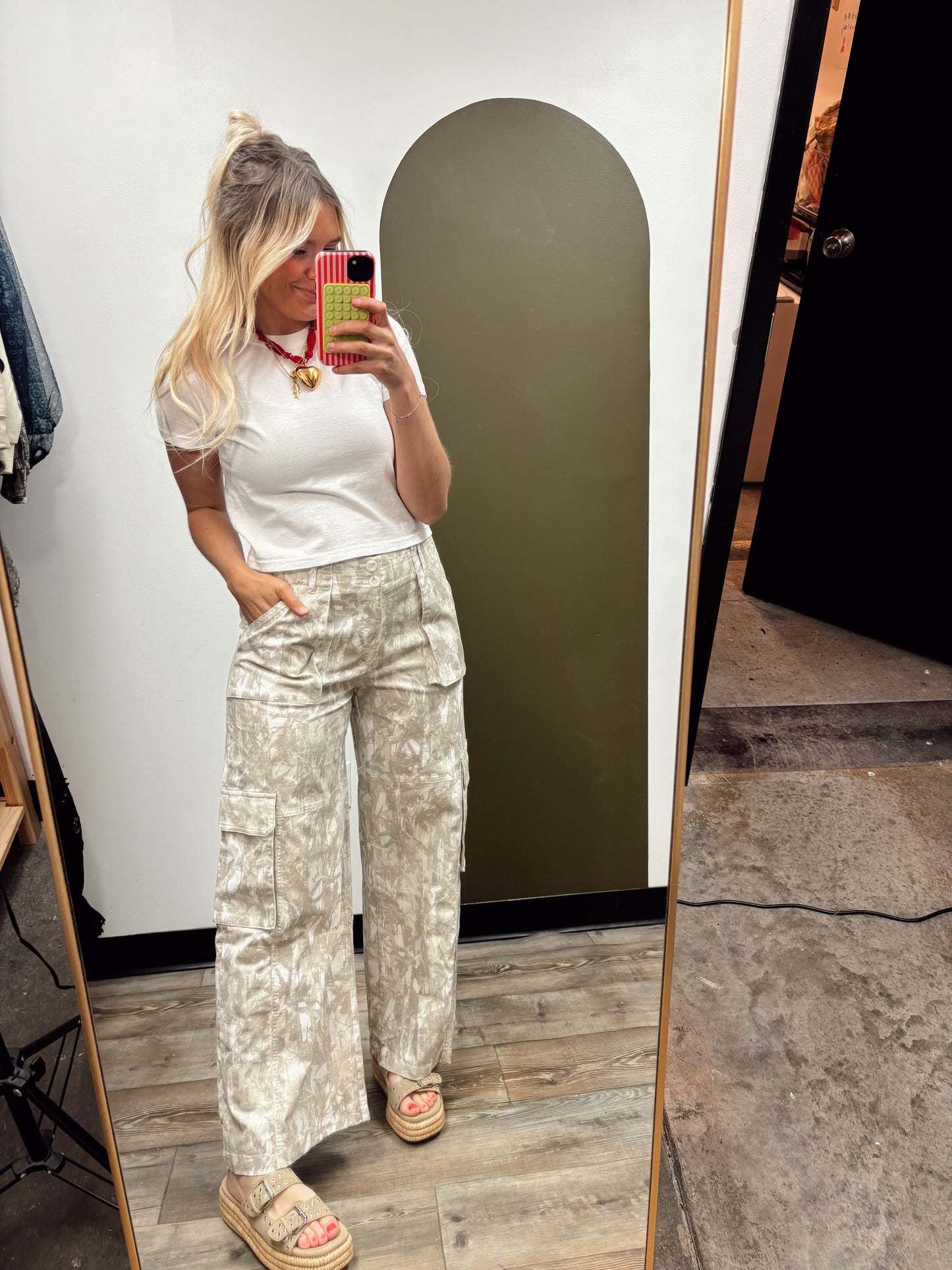 Nature Camo Wide Leg Pant