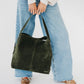 Evie Suede Hobo Bag (Olive)
