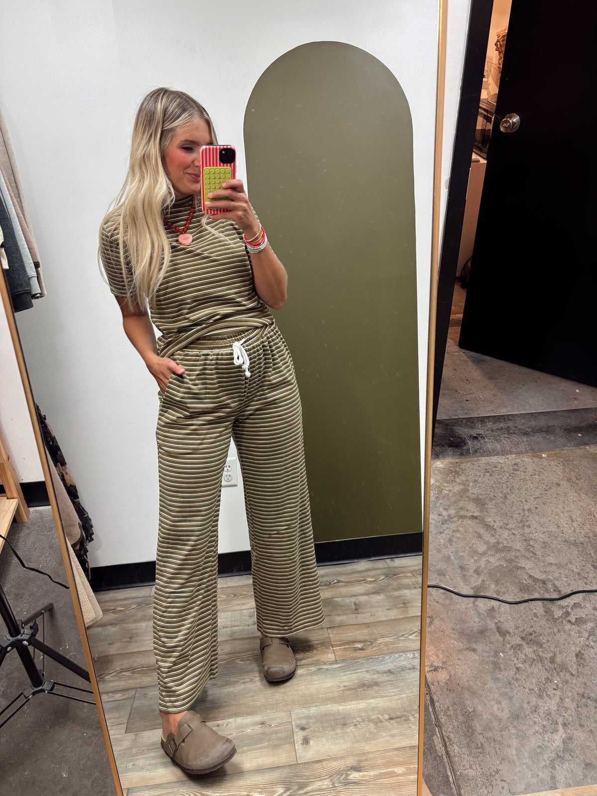 Everyday Ease Stripe Set (Olive)