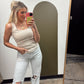 Rena Ruched Tank (Beige)