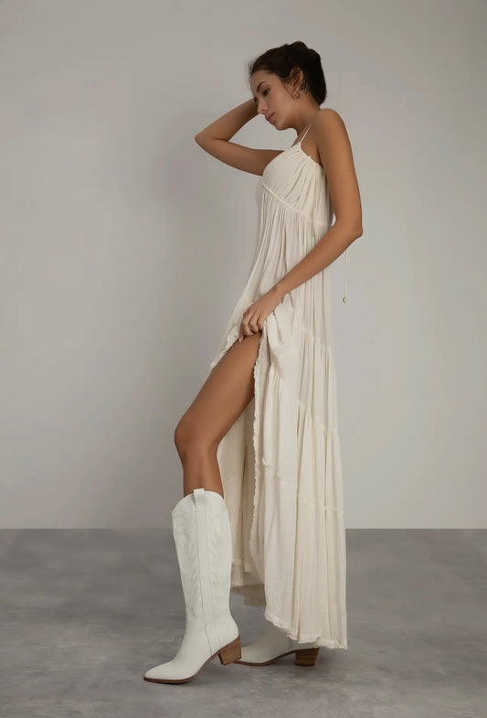 Inlay White Boot