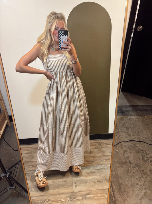 Lola Stripe Maxi (Brown)