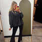 Cross Back Sweat Top (Black)
