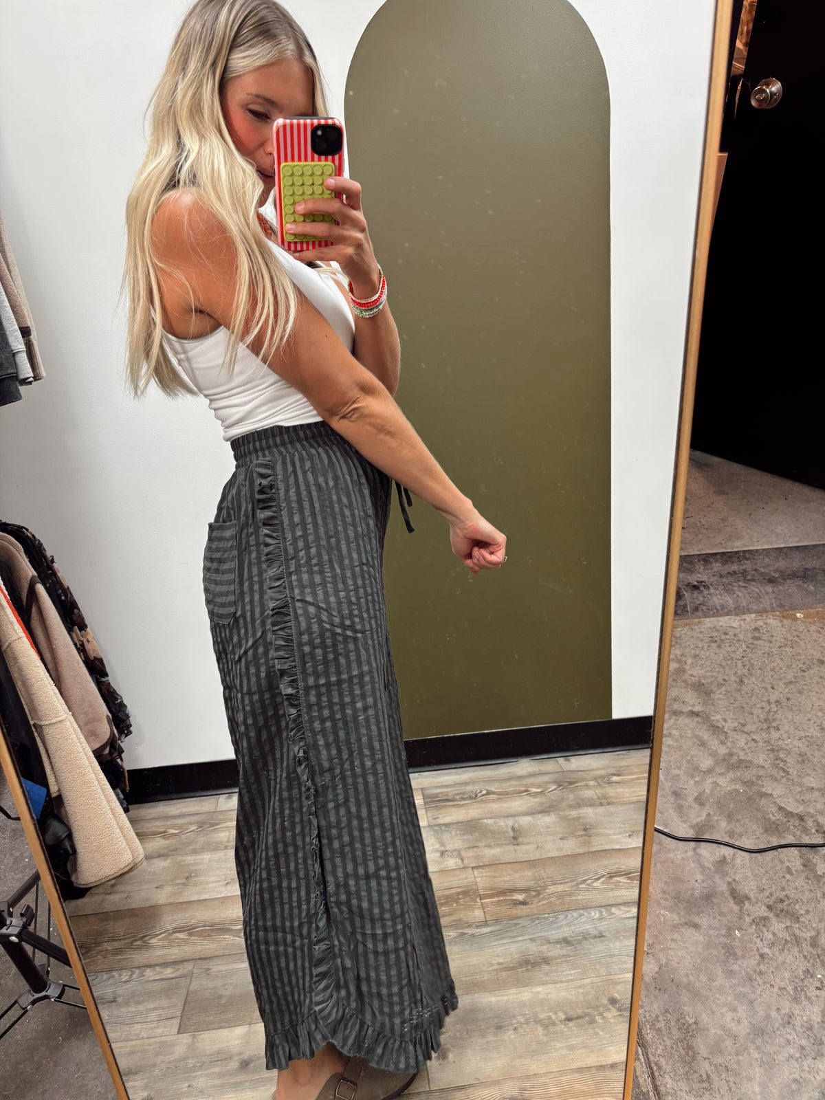 Breezy Stripe Wide Leg Pant