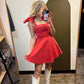 Georgia Fit Flare Dress (Red)