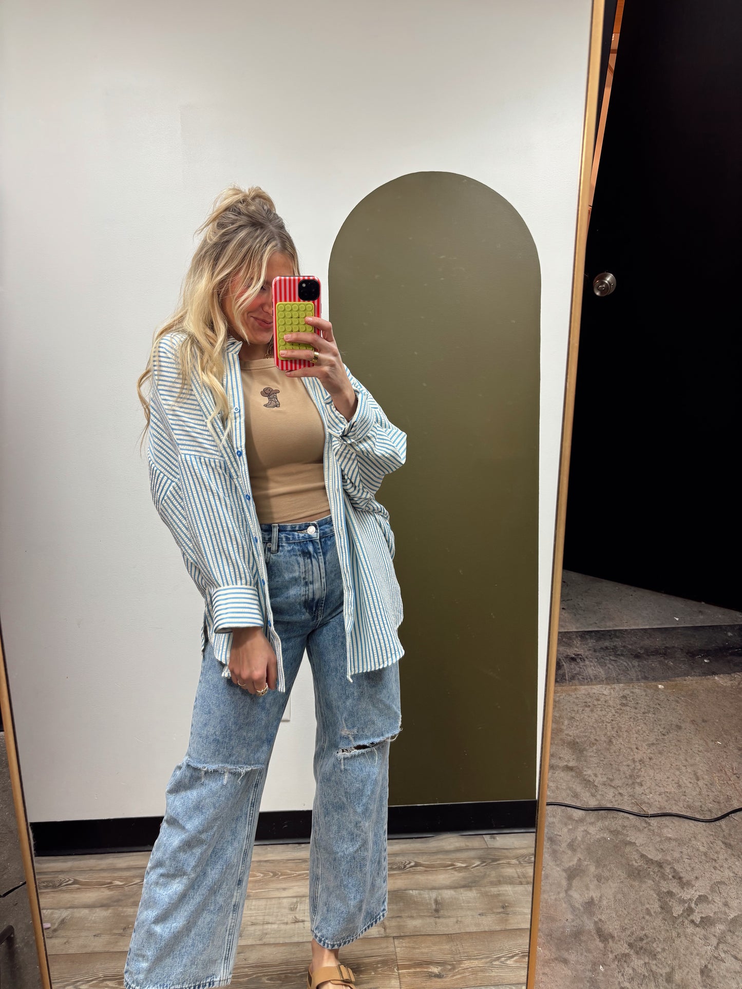 Camryn Stripe Top (Blue)