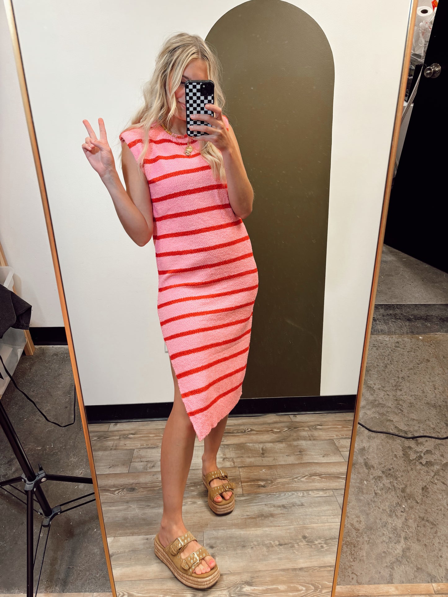 Candy Stripe Knit Dress