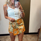 Heat Wave Button Tank (White)