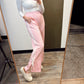 Bow Detail Track Pant (Pink)
